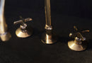 Unlacquered Brass Gooseneck Deck Mounted Kitchen Faucet