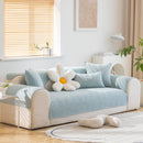 Quilted Geometric Cotton Sofa Cover, Non-Slip & Thick Padded Furniture Covers