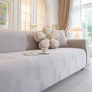 Modern Slipcovers Geometric Textured Stretchable Sofa Cover for Couch with Chaise