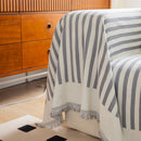 Boho Stripe Sectional Couch Cover Soft Chenille Sofa Slipcovers Blanket on The Sofa for Living Room
