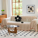 Boho Striped Jacquard Throw Sofa Slipcover Chenille Sofa Throws for Couches for Pets Kids Home Decor