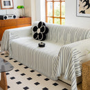 Boho Striped Jacquard Throw Sofa Slipcover Chenille Sofa Throws for Couches for Pets Kids Home Decor