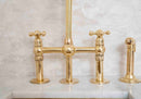 Elegant 3-Hole Brass Bridge Faucet for Timeless Charm