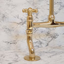 Elegant Curved Leg Brass Kitchen Faucet