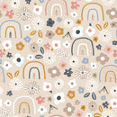 Rainbows between Flowers Wallpaper