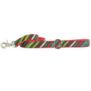 Christmas Stripes Velvet Dog Leash