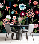 Flowers on Dark Wallpaper