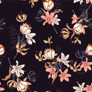 Contemporary Dark Purple Floral Wallpaper Chic