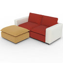 Ainfox L shaped Module Sofa 2 Seat And 1 Ottoman For Living Room,Vila,Apartment