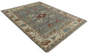 Hand Knotted Gray, Red and Beige Traditional Vintage Style Custom Made Wool Area Rug