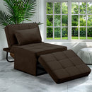 Ainfox 73.23" Convertible Sofa Bed Breathable Linen Couch Bed Coffee