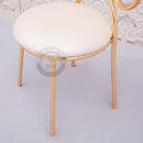 KOMBOS Kids Chair Gold Frame with White Cushion