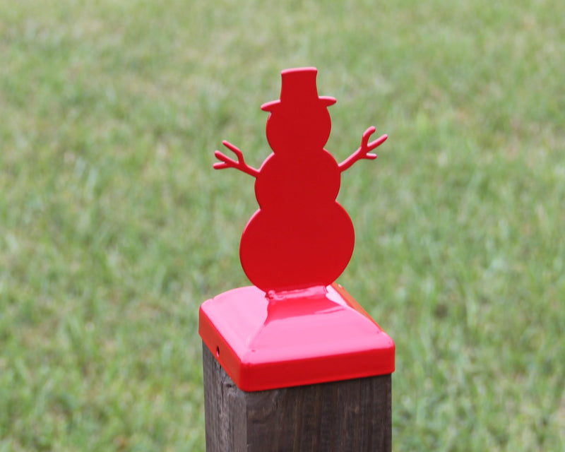 4X4 Snowman Holiday Post Cap (Fits 3.5 x 3.5 Post Size)