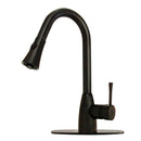 Copper Pull Out Kitchen Faucet, Single Level Solid Brass Kitchen Sink Faucets with Pull Down Sprayer