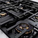 ZLINE 36" Classic Gas Range, Convection Gas Oven Stainless Steel, Champagne Bronze CGRZ-36-CB