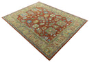 Rust And Beige Traditional Oushak Design Hand Tufted 8x10 Wool Area Rug