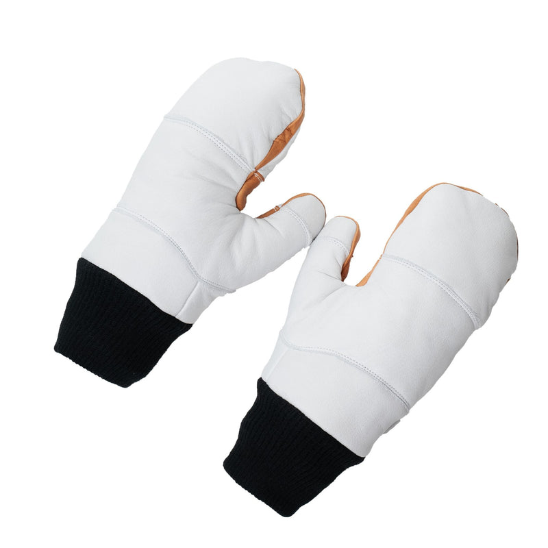 5280 Water Buffalo Leather Mitten - White