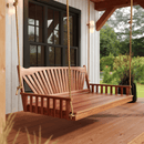 Keystone Amish Co. 5 Foot Sunburst Red Cedar Swing Bed, Cedar Stain