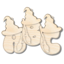 Unfinished Wood Layered Letter Halloween Witch Tags | A-Z | 3 Piece | 6" Tall | 1/8" Wood | Wood Craft DIY
