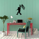 Bigfoot Foot American Flag - Metal Wall Art