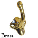Small Solid Brass Coat Hook