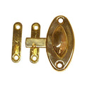 Oval Cabinet Latch, Brass or Nickel