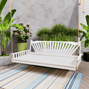 Keystone Amish Co. 6 Foot Sunburst Porch Swing Bed, Carribean Blue Paint