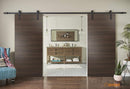 Planum 0010 Chocolate Ash Double Barn Door | Black Rail