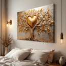 Golden Tree Heart Wall Art