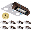 ELA02 8-Pack 4 Inch 2W 2700K/5000K LED Retaining Wall Lights, Hardscape 12V Low Voltage Landscape Lights