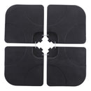 Ainfox 220 lb Weighted Umbrella Base Fillable Patio Umbrella Stand Waterproof Holder 4 Pack Weights Black