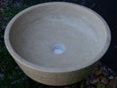 HANDCRAFTED LIGHT TRAVERTINE SINK