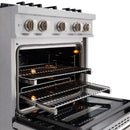 ZLINE 30" Select Gas Range Convection Gas Oven DuraSnow® Stainless Steel HGRS-30