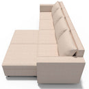 Ainfox 6-Seat and Ottoman Modular Sectional Sofa Sleeper Sofa Flannel Sofa with Storage Seat