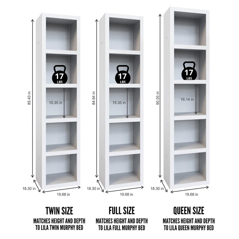 White 91-in Tall Wooden Bookcase Shelf