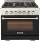 Kucht 36" Freestanding Professional Gas Range KFX3600X-BK