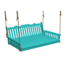 Keystone Amish Co. Twin York Recycled Plastic Swing Bed, Aruba