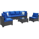 Ainfox 7 Pieces Patio Furniture Set Outdoor Coffee Rattan Wicker Patio Conversation Set with Coffee Table