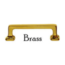 Small Mission Style Handle Solid Brass with Straight Lines & Square Bases Available in Brass, Nickel, and Oil Rubbed Bronze