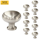 Mushroom 1-1/5 in. Satin Nickel Round Cabinet Knob (10-Pack)