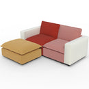 Ainfox L shaped Module Sofa 2 Seat And 1 Ottoman For Living Room,Vila,Apartment