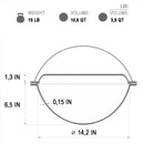 10,56 quart Combo Cooker Cauldron Asian Kazan with a Frying Pan Lid Dutch Oven