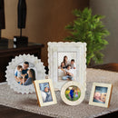 Royal White Bone Inlay Picture Frames Combo Pack of 5