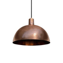Aged Copper Hammered Dome Pendant Light Island Lighting - Zorva