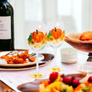 Painted Pumpkin Wine Glasses