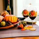 Painted Pumpkin Wine Glasses