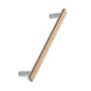 White and Wood "Bis" Cabinet Knob and Drawer Handle