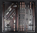 "Delling" Camping Accessories BBQ Skewers Set  in a Wooden Case - Table, 44 items