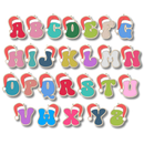 Unfinished Wood Layered Letter Santa Hat Tags | A-Z | 4 Piece | 6" Tall | 1/8" Wood | Wood Craft DIY