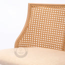ASILAH Beige Rattan Swivel Barstool